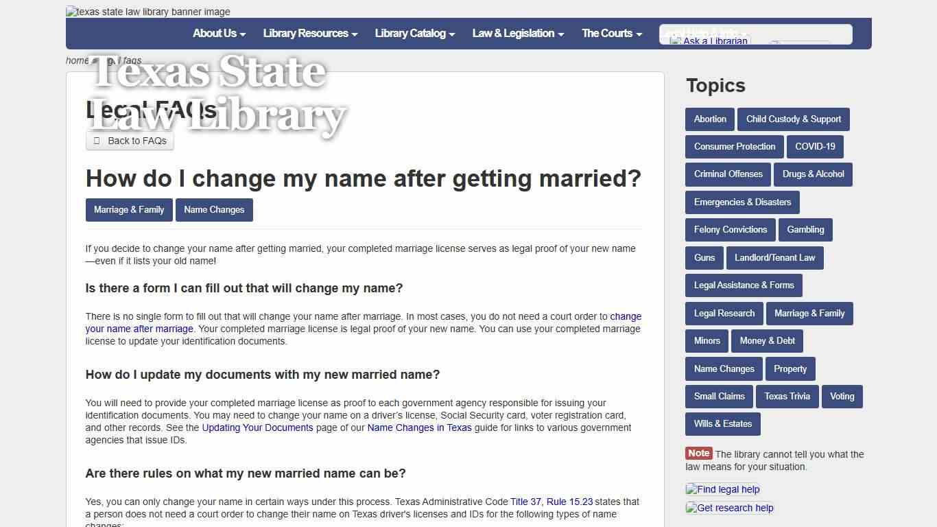 How do I change my name after getting married?
